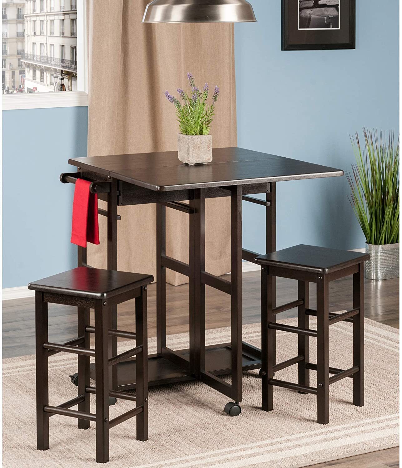 Compact Rolling Island with Table