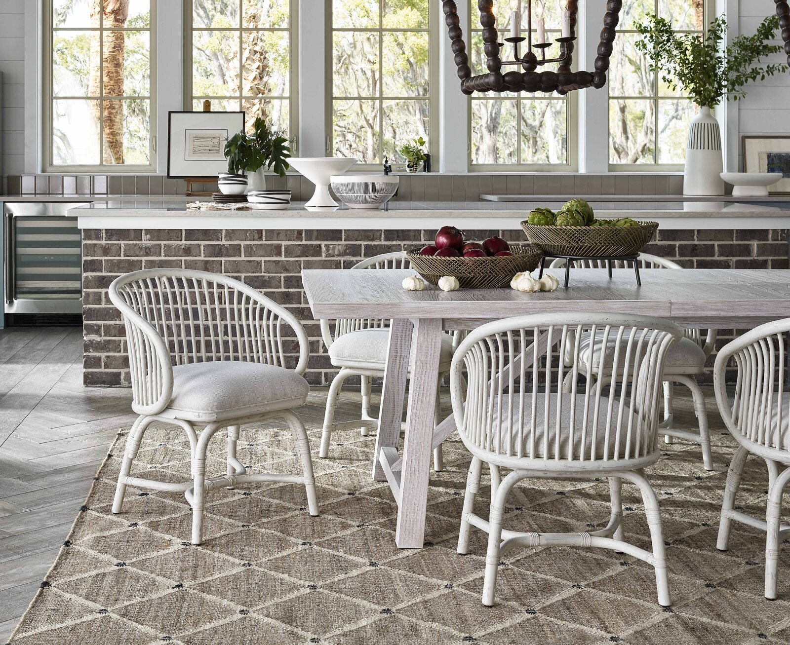 Contemporary bamboo armchair