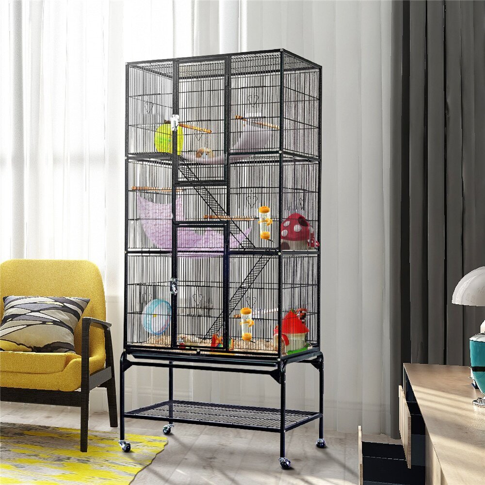 Contemporary bird cage with plenty of room