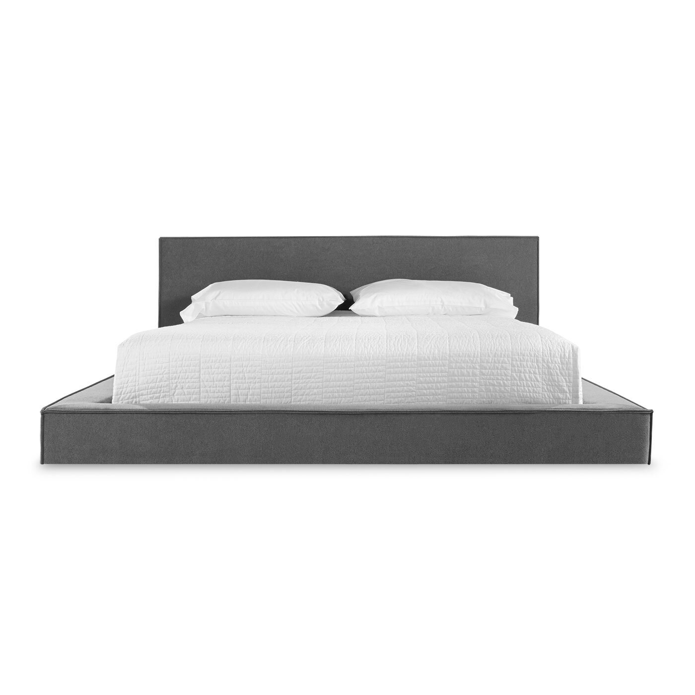 Contemporary king bed low profile