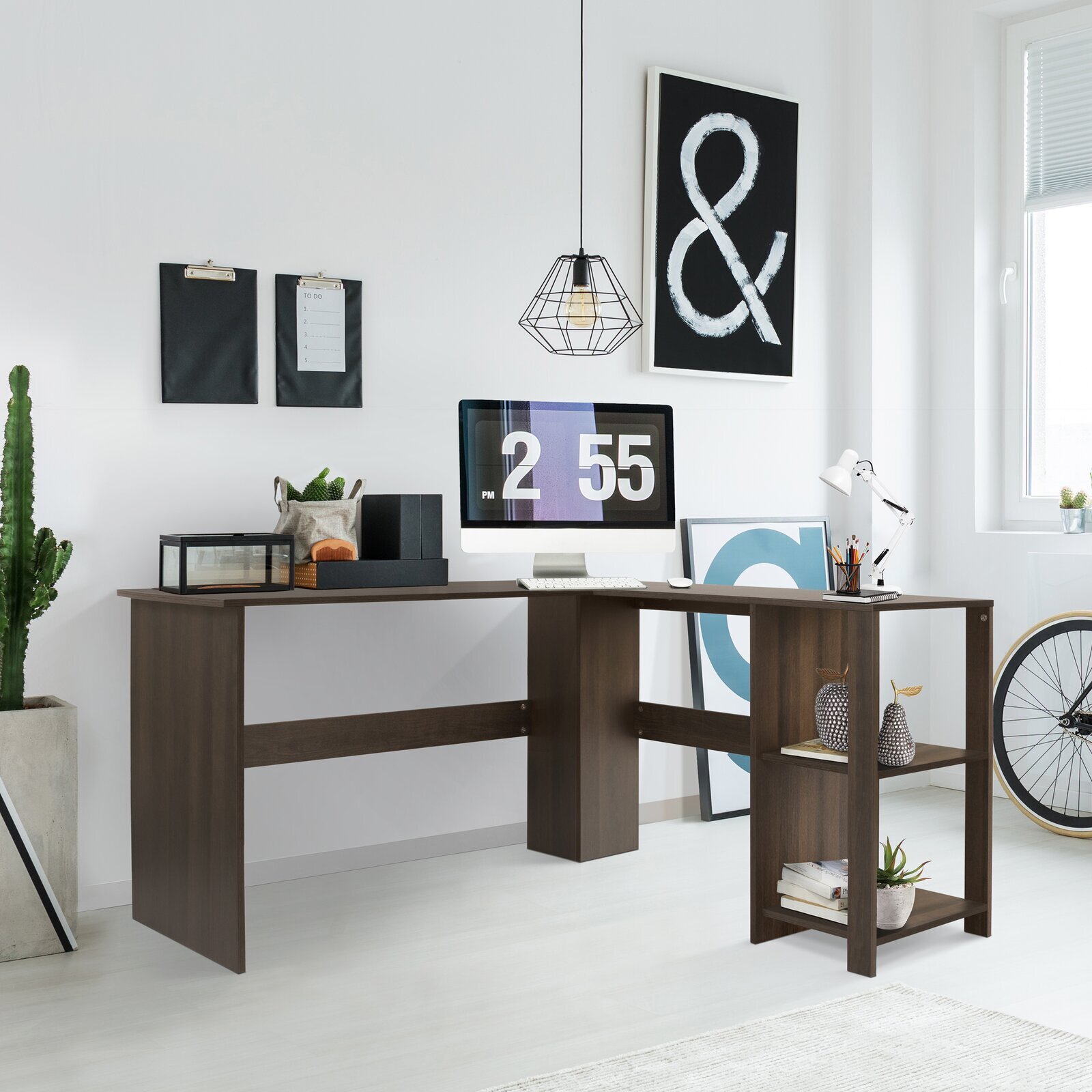 Contemporary L shaped desk