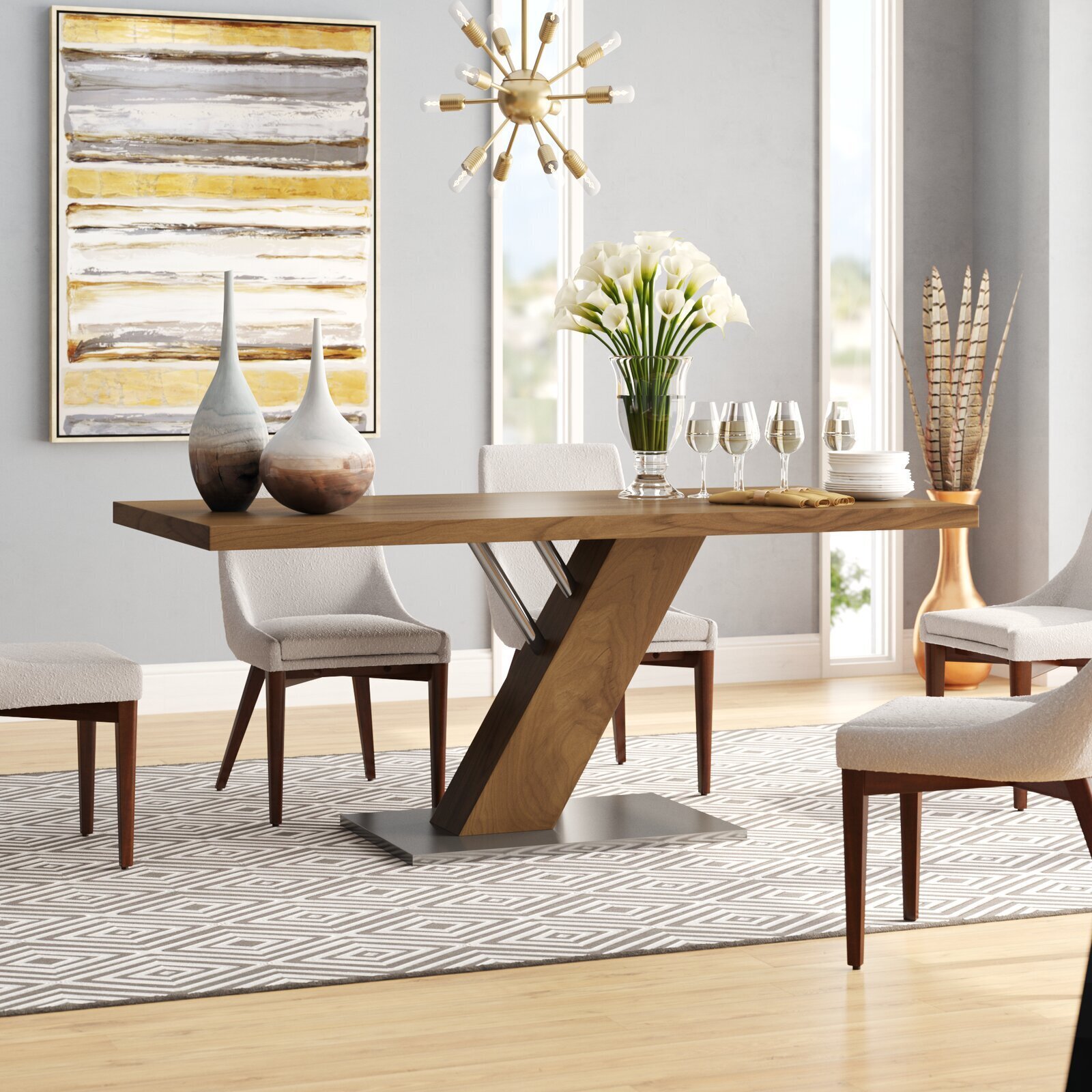 Rectangle Pedestal Tables