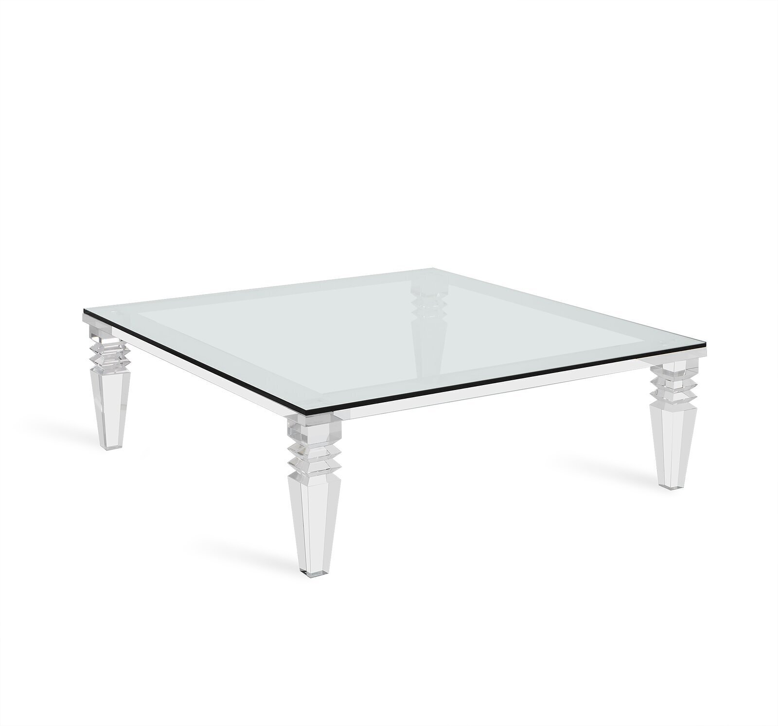 Contemporary Square Glass Coffee Table