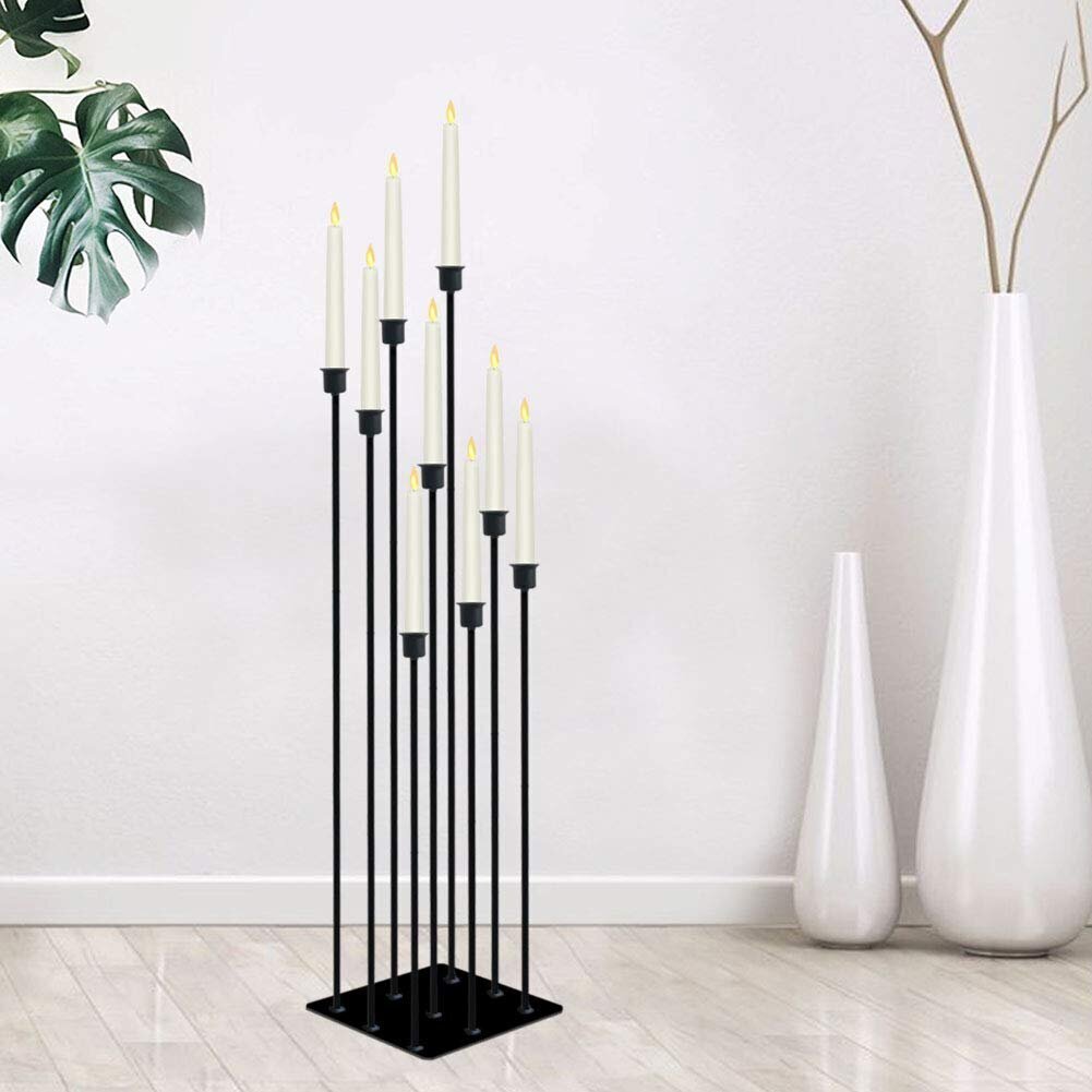 Contemporary Wrought Iron Floor Standing Candelabra 