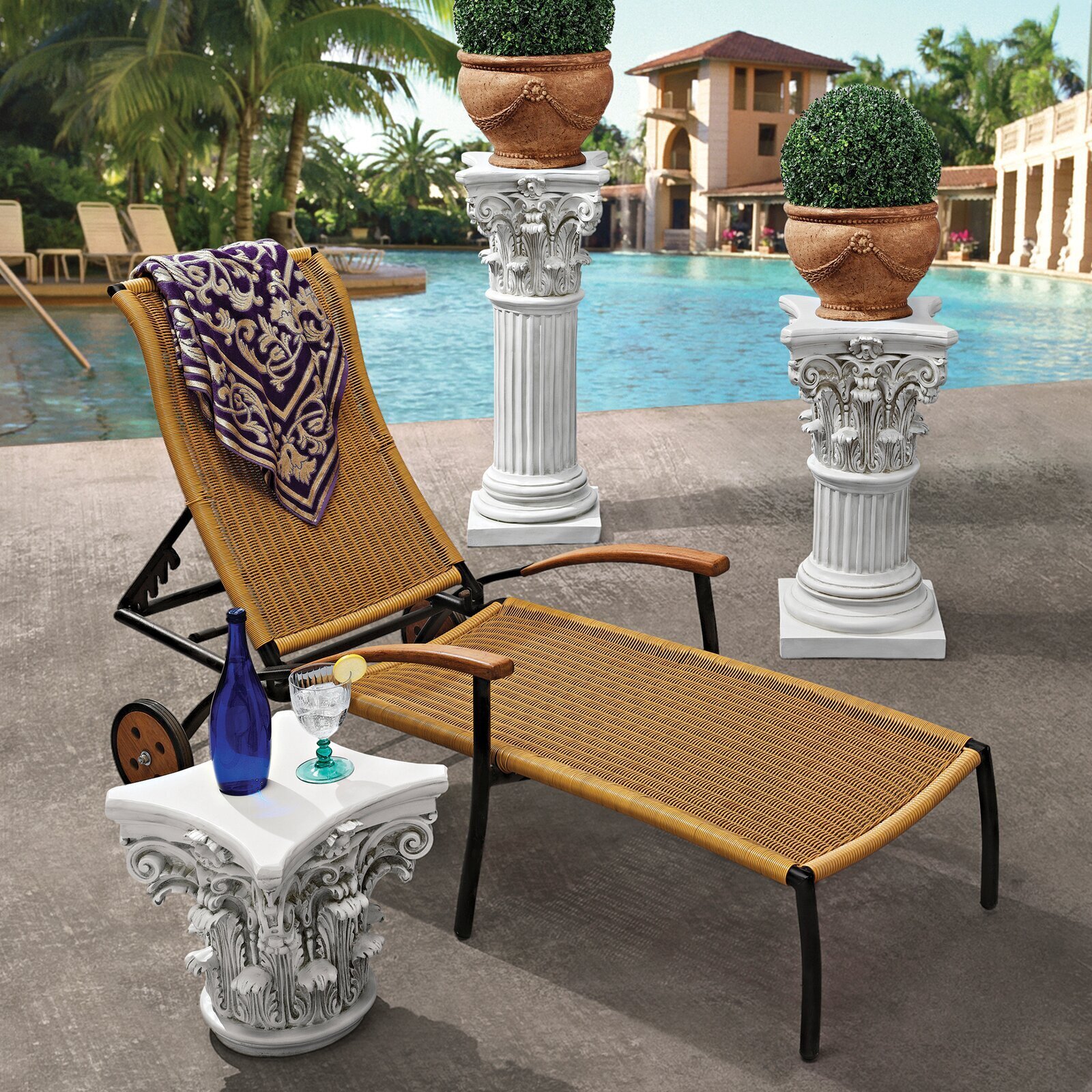 Corinthian Roman pillar for garden