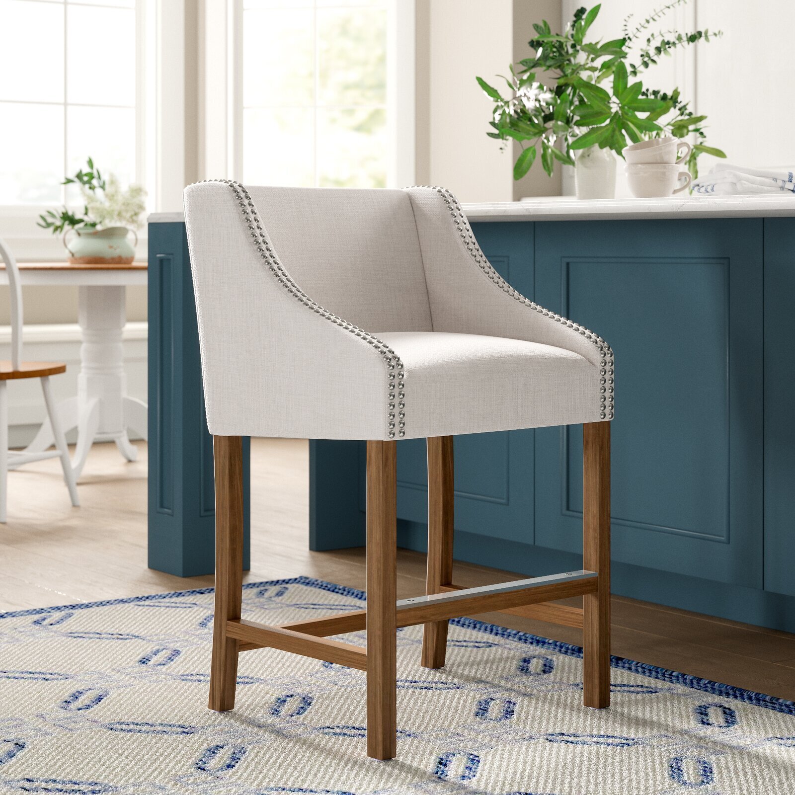 Country Style Low Back Counter Bar Stool