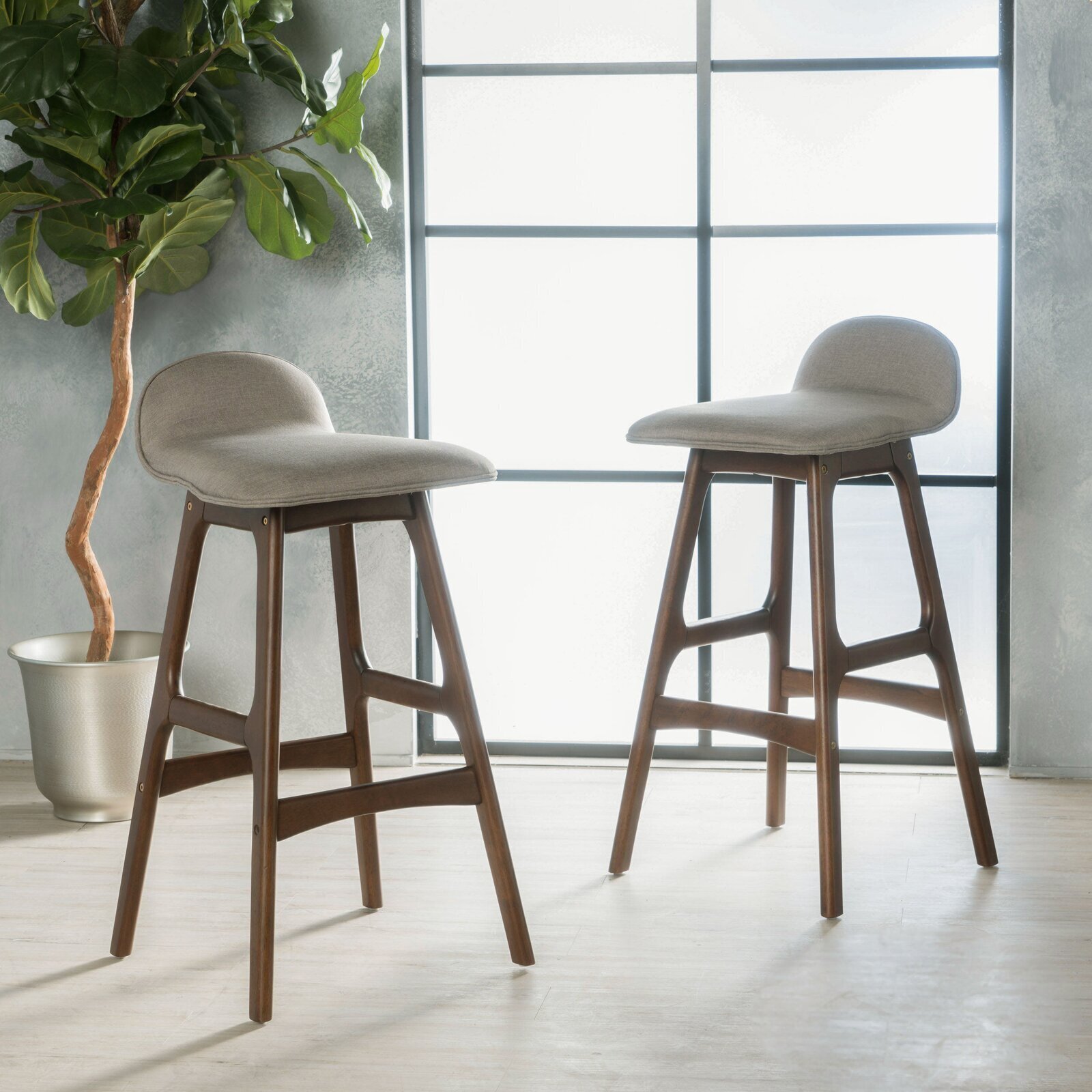 Cozy Low Back Bar Stools