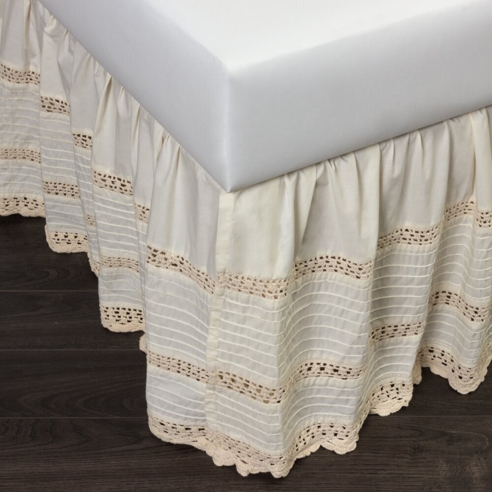 Creative crochet bed skirt