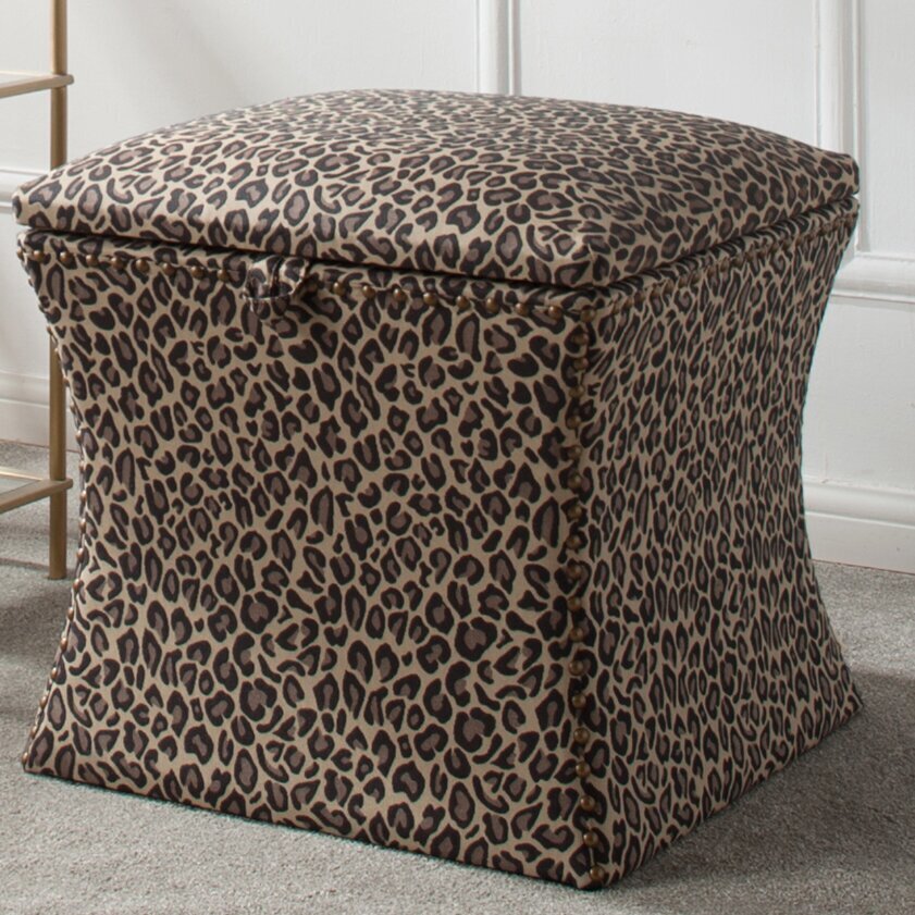 Curved Animal Print Stool
