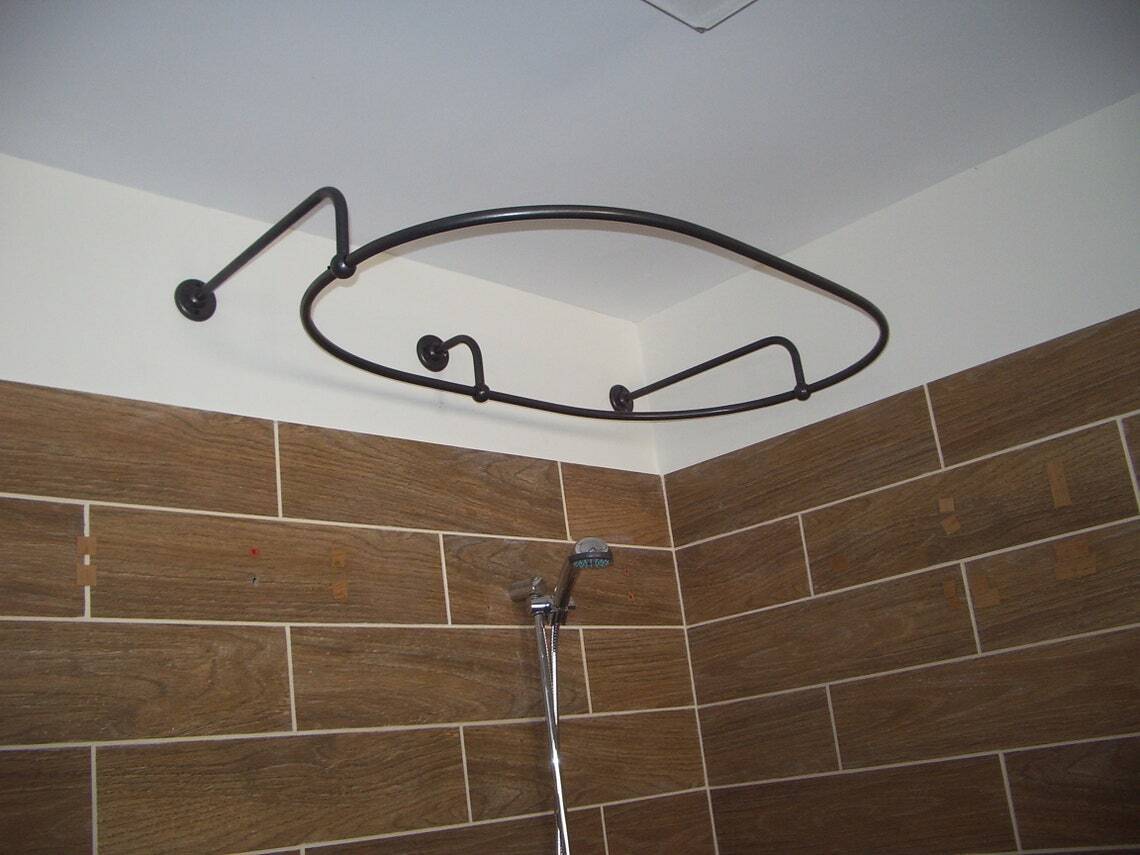 Custom shower curtain rod