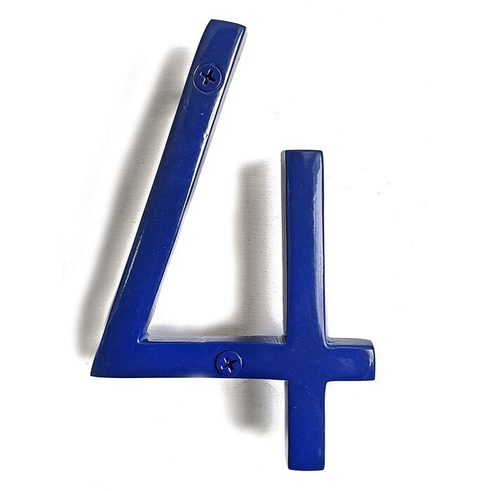 Cute Blue Floating House Number