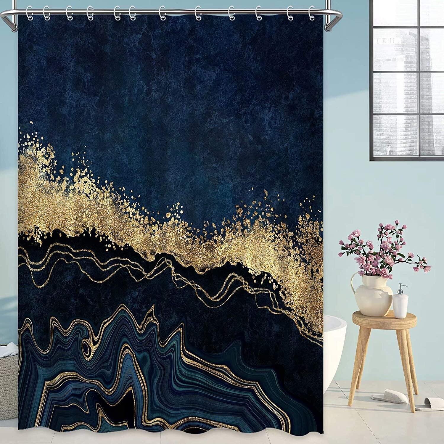 Dark luxury shower curtains