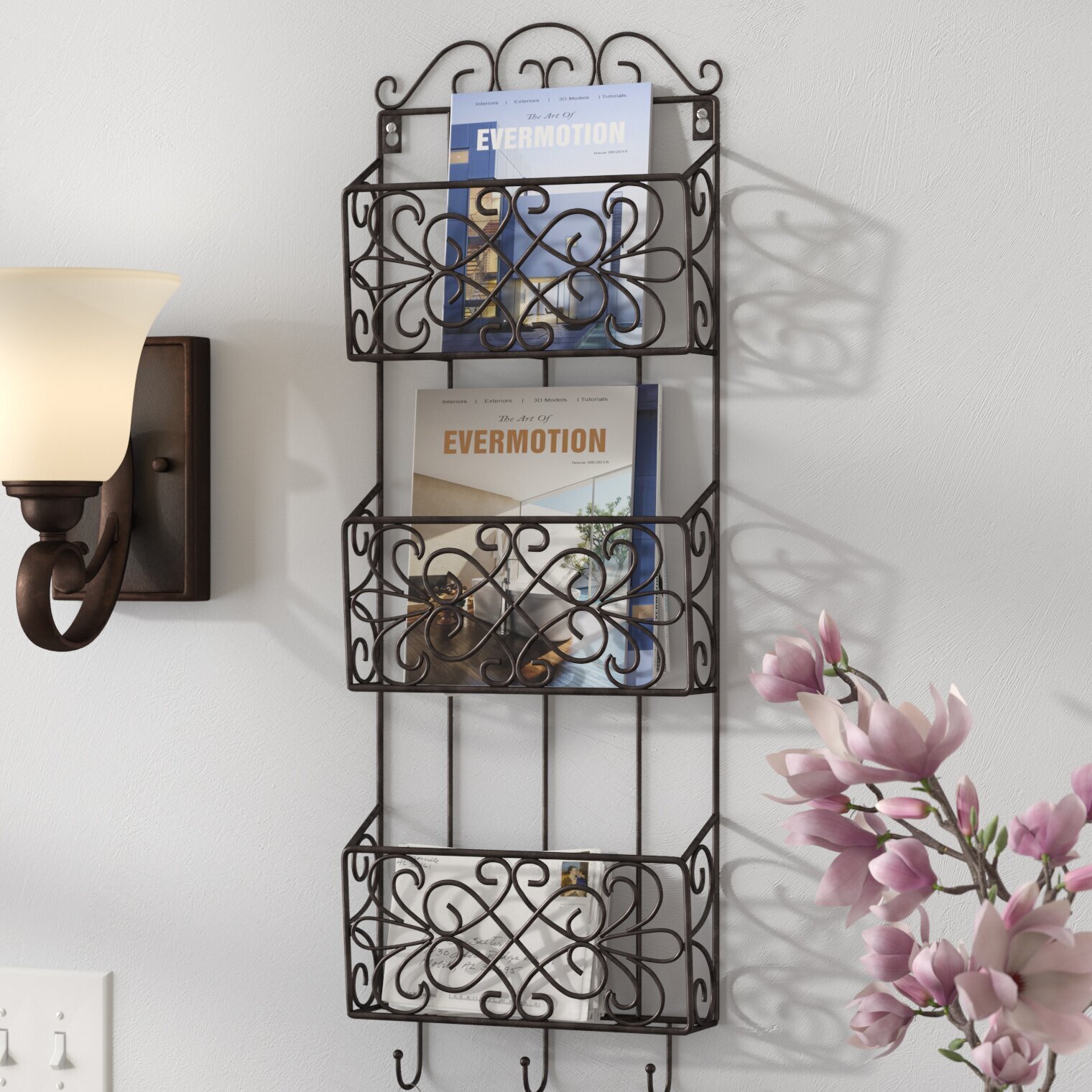 Decorative Wall Mounted Magazine Rack