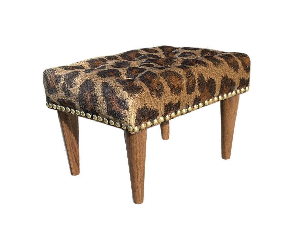 Designer Leopard Stool