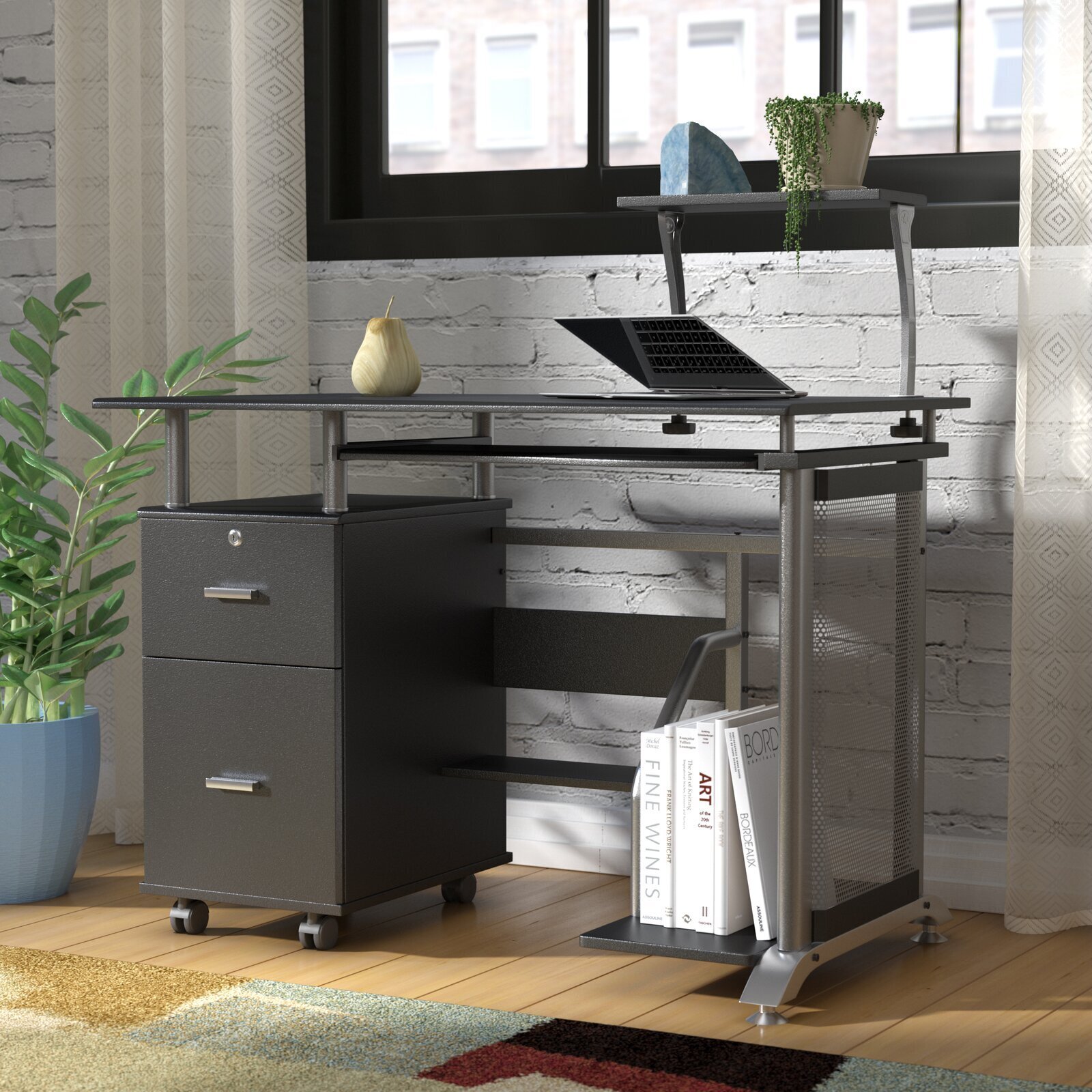 Desk with Multiple Built In Features