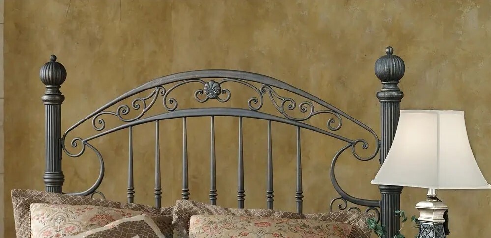 Elegant Antique Iron Headboard