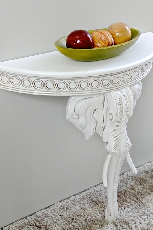 Elephant Solid Wood Half Circle Table 