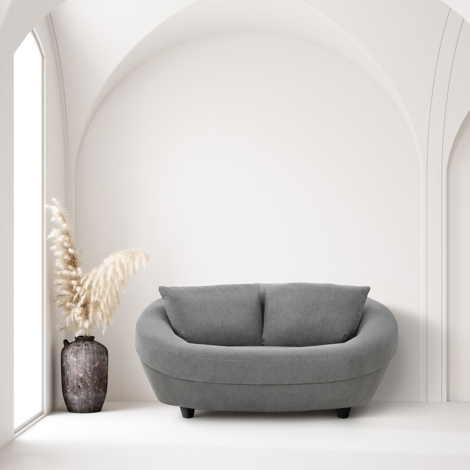 Elongated Barrel Chair