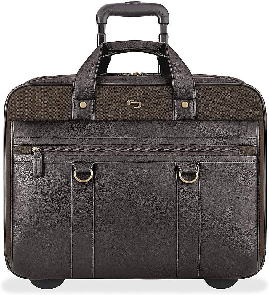 Espresso Colored Rolling Laptop Case