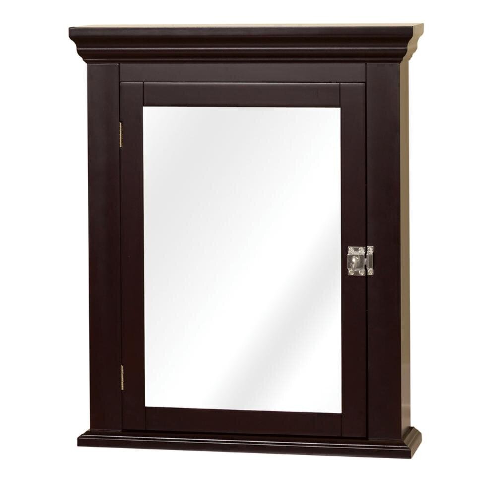 Espresso Wall Mounted Storage Cabinet