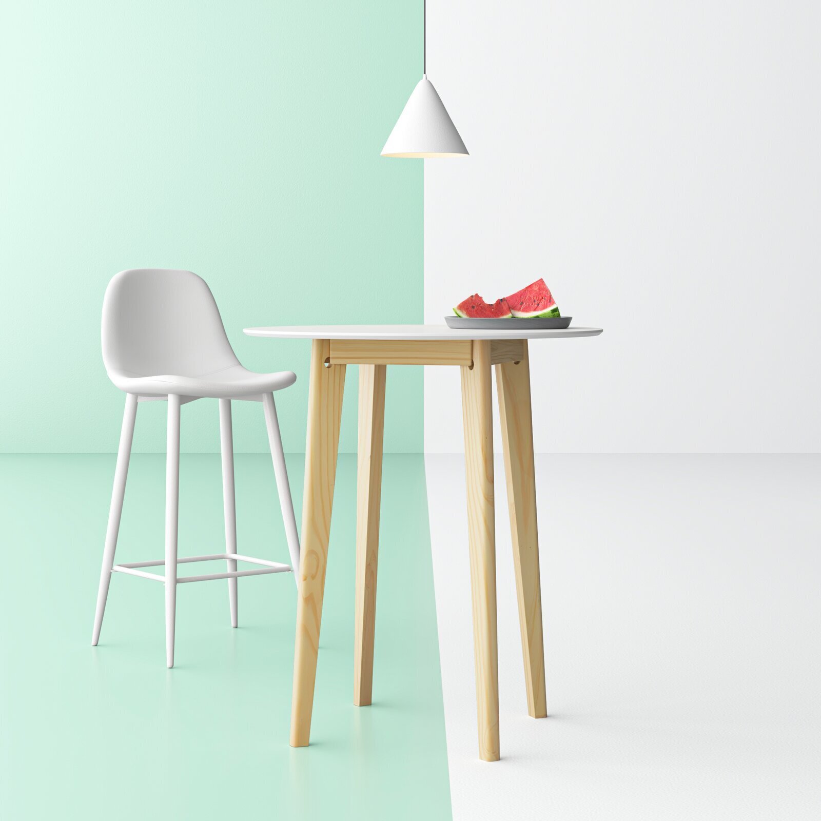 Extremely small counter height table in Scandinavian style