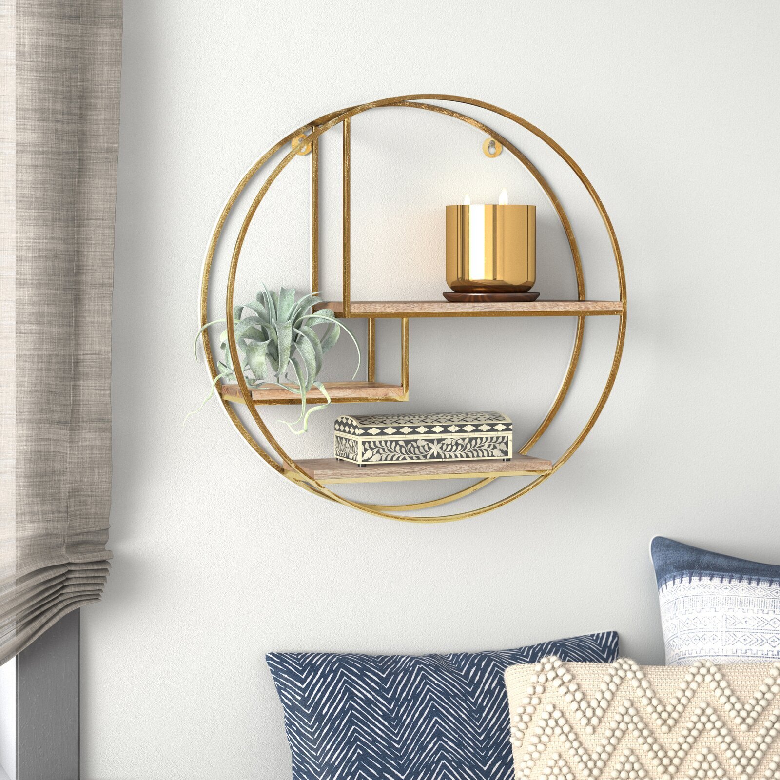 Eye Catching Round Display Wall Shelves