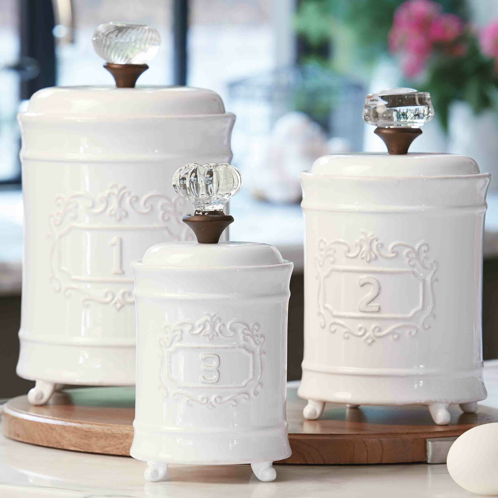 Fancy Canister Set With Legs