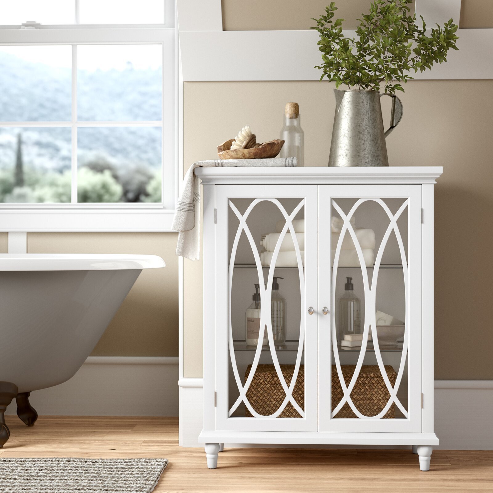 Fancy Two Door French Country Cabinet
