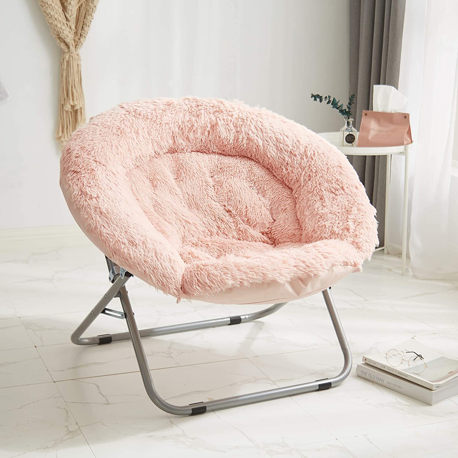 Faux Fur Girls Chair for Bedroom