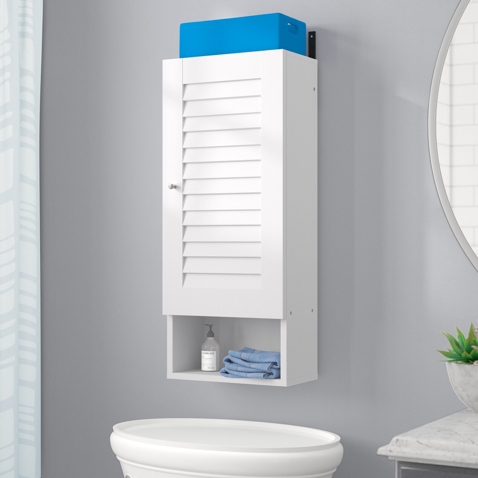 Floating Shelf Above Toilet Storage Unit