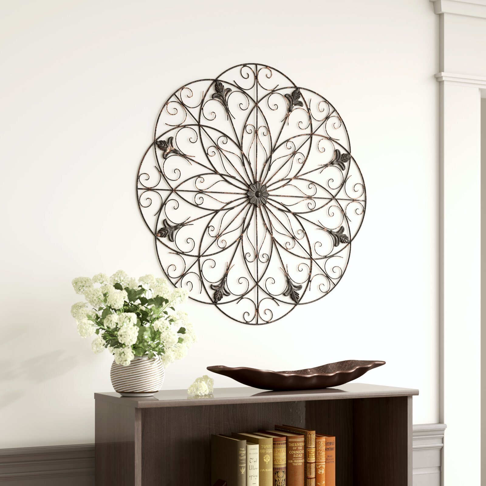 Floral Wrought Iron Wall Decor 