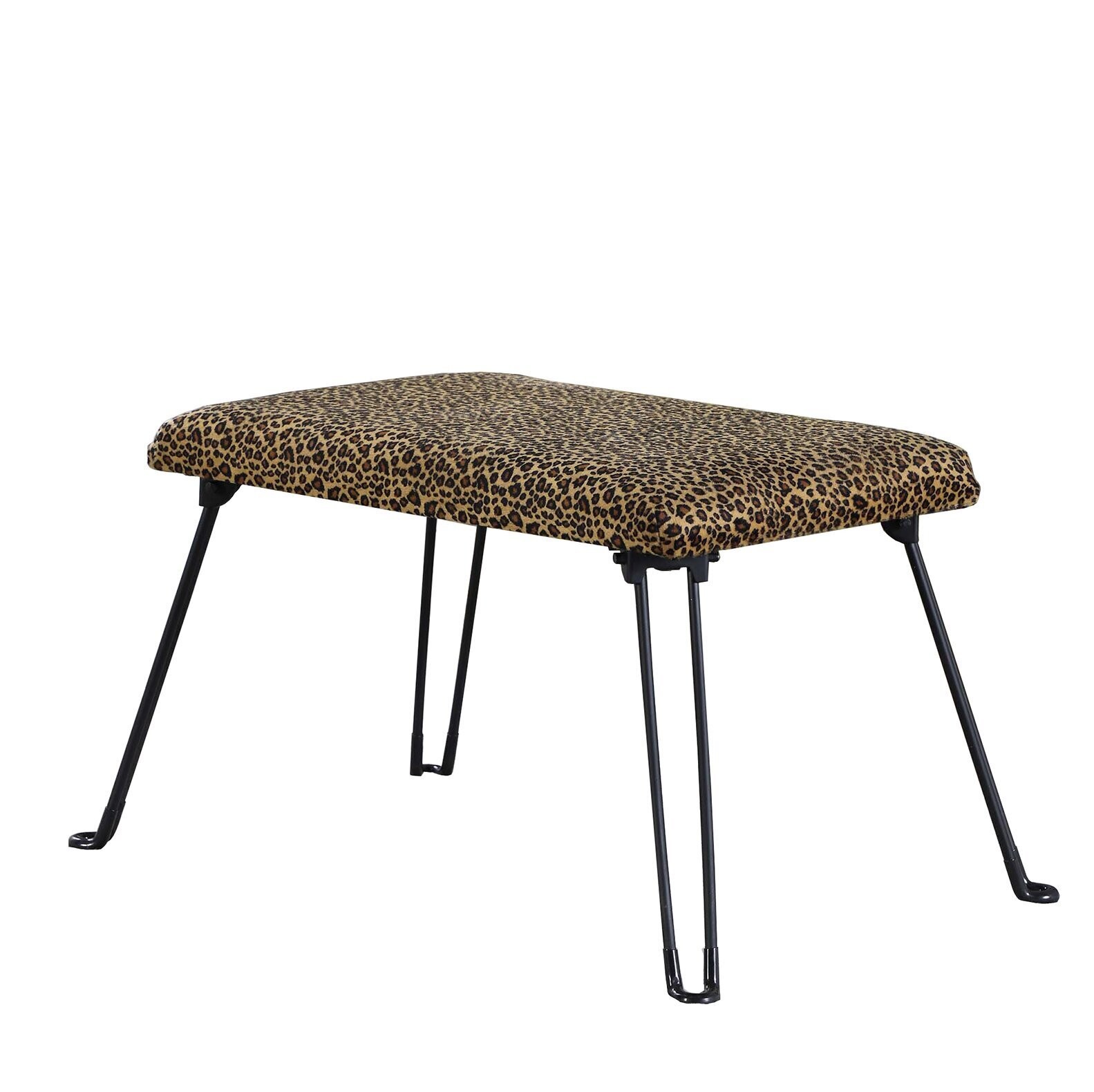 Foldable Leopard Print Stool