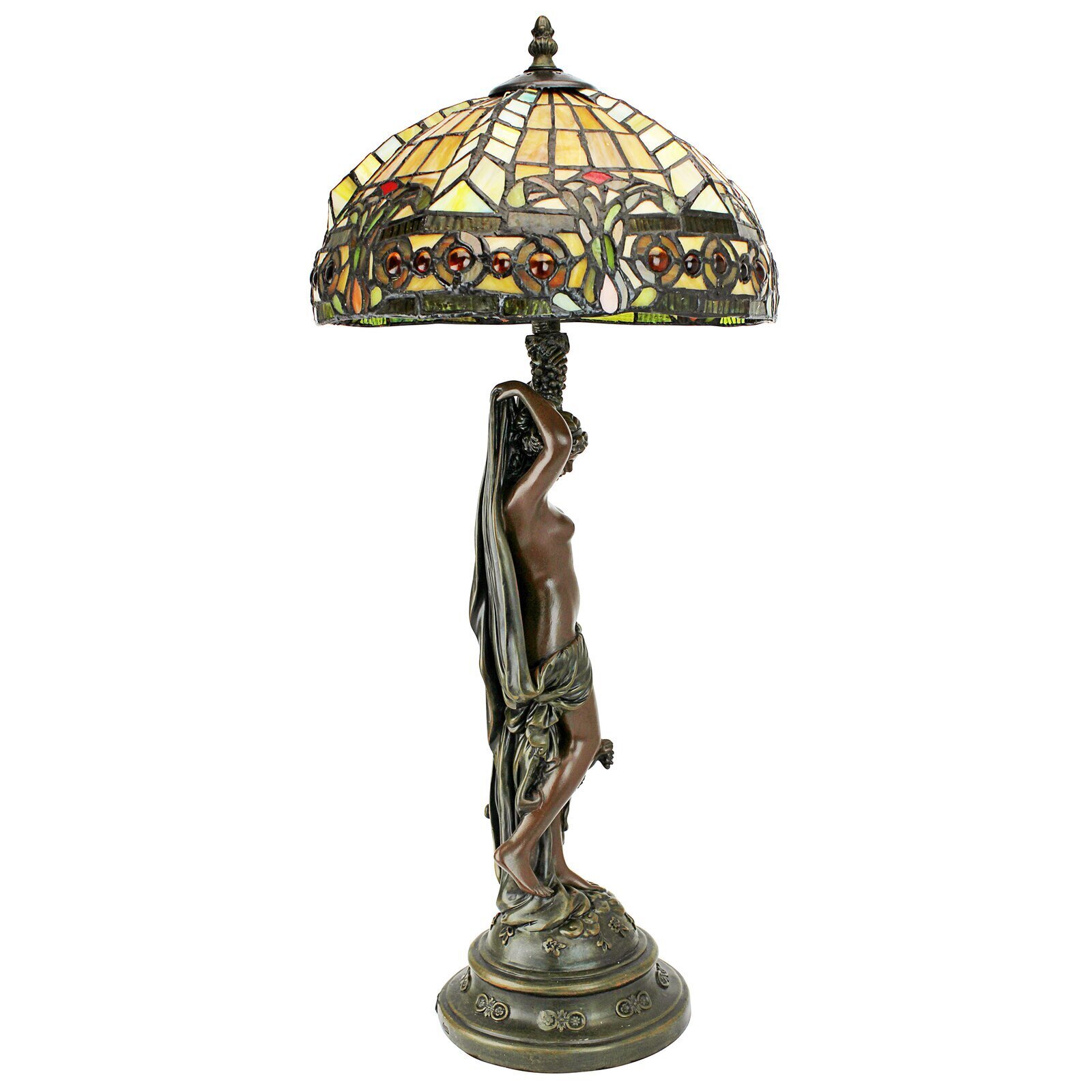 French Goddess Art Deco Lamp Lady 