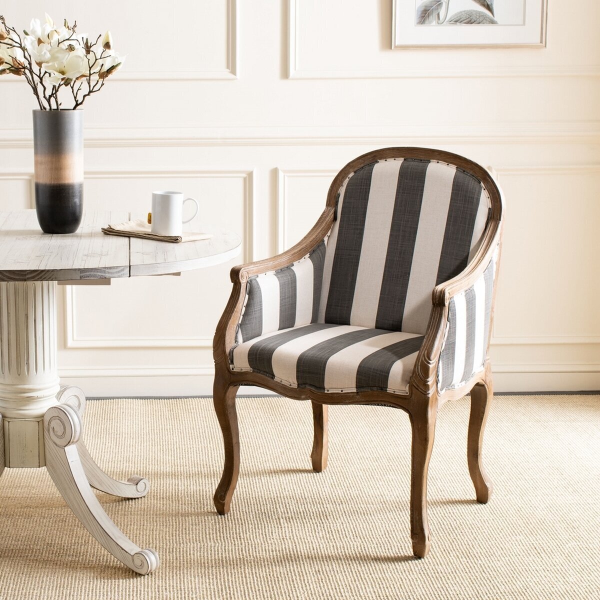 French Louis XV Chair with Nailhead Trim