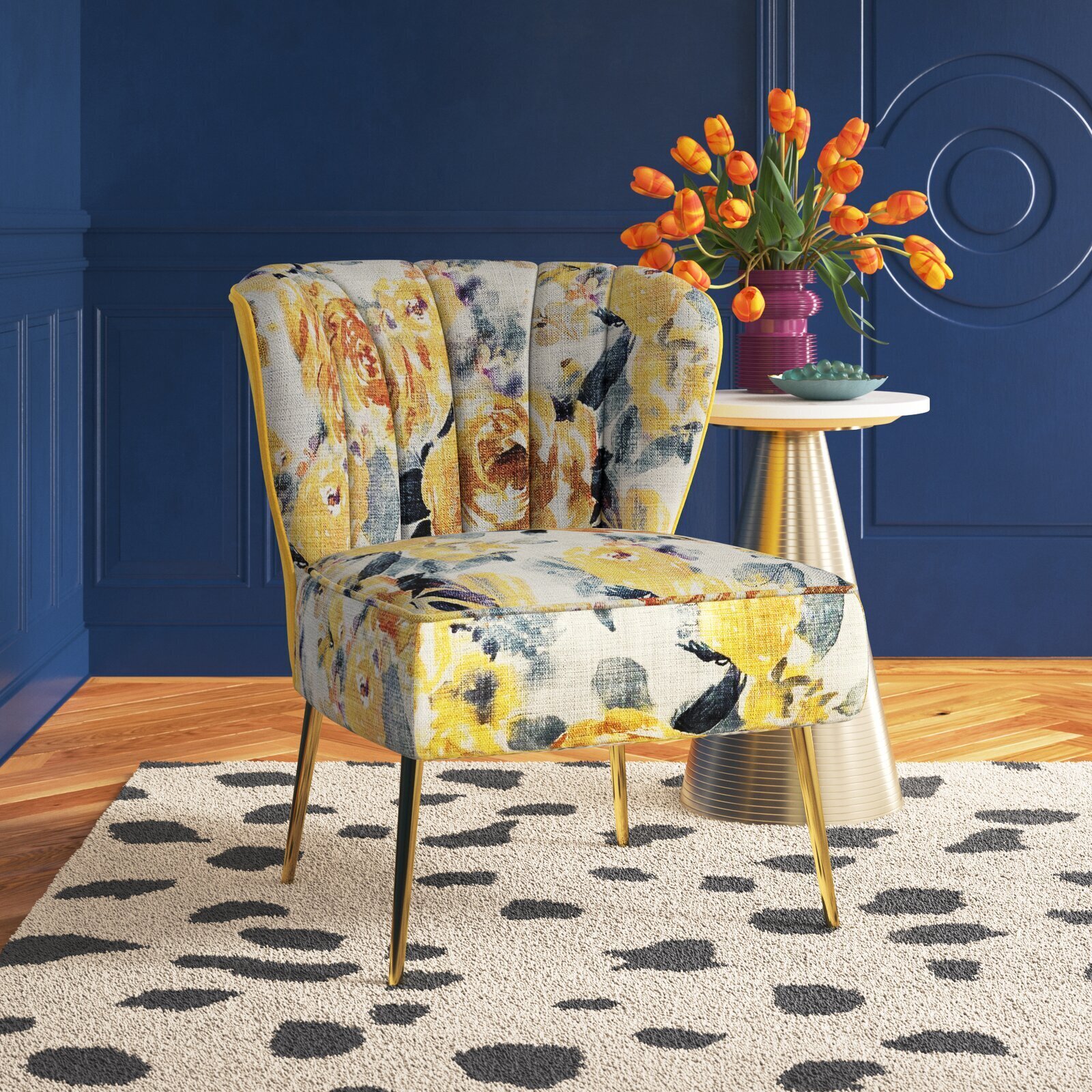 Funky Floral Cocktail Chair 
