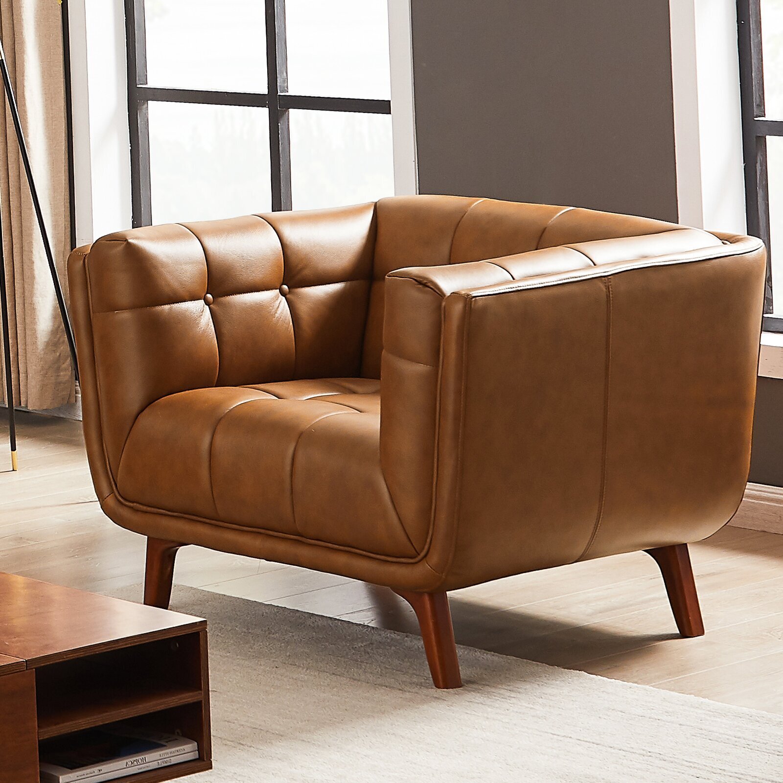 Wide Leather Chair