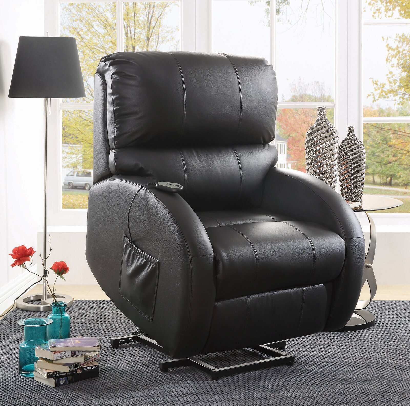 Genuine Leather Power Lift Assist Recliner