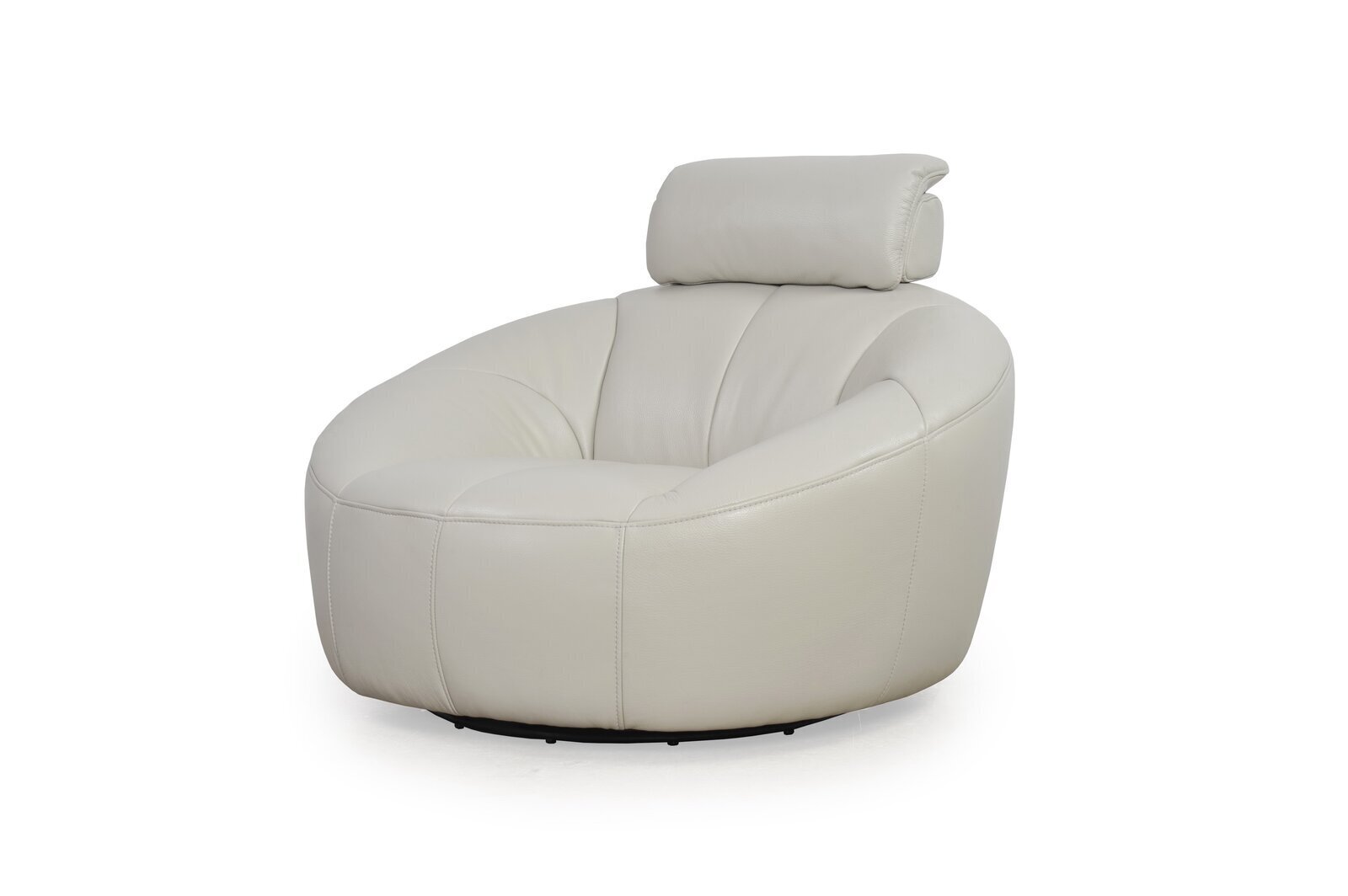 Genuine Leather Swivel Lounge Chair