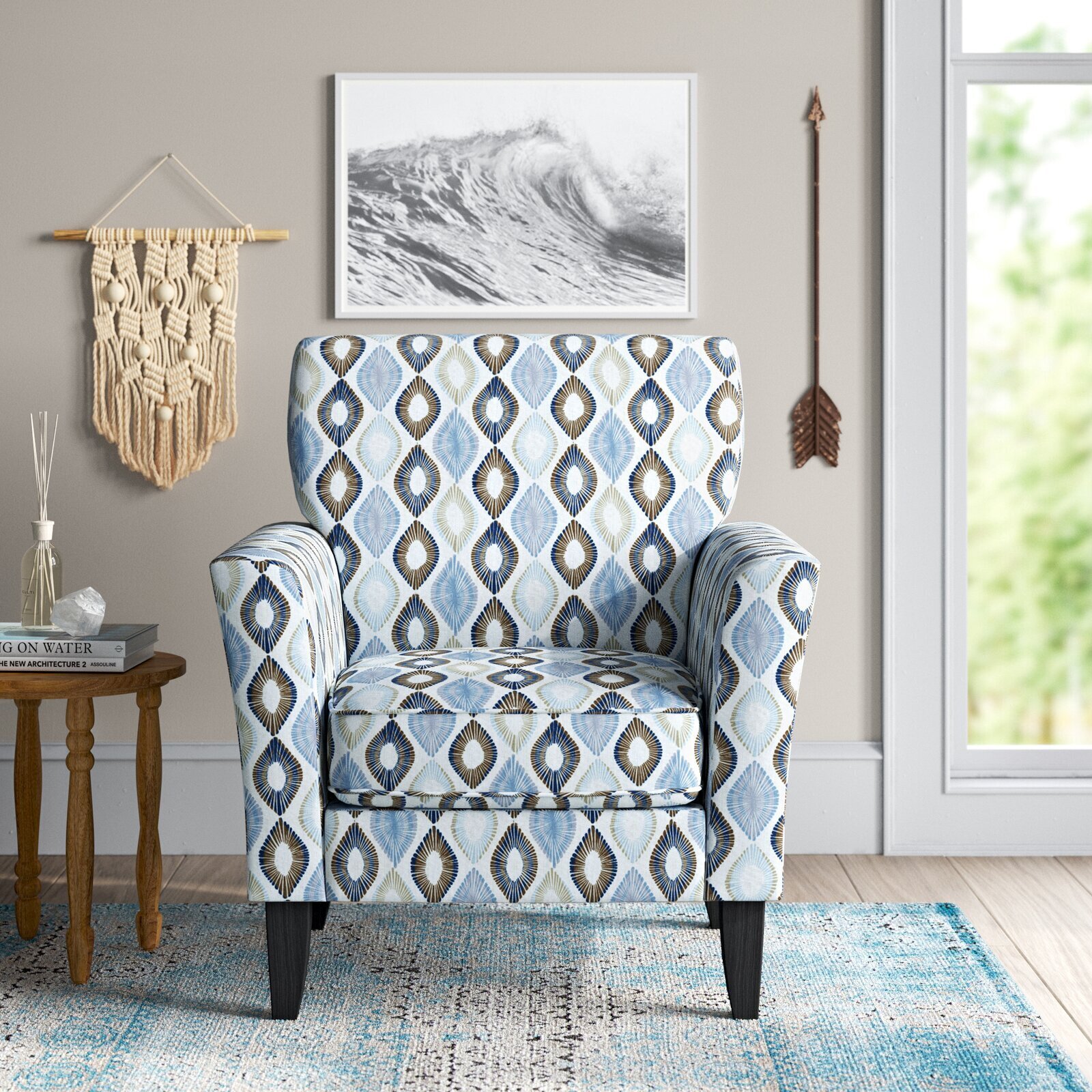 Geometric Patterned Armchair