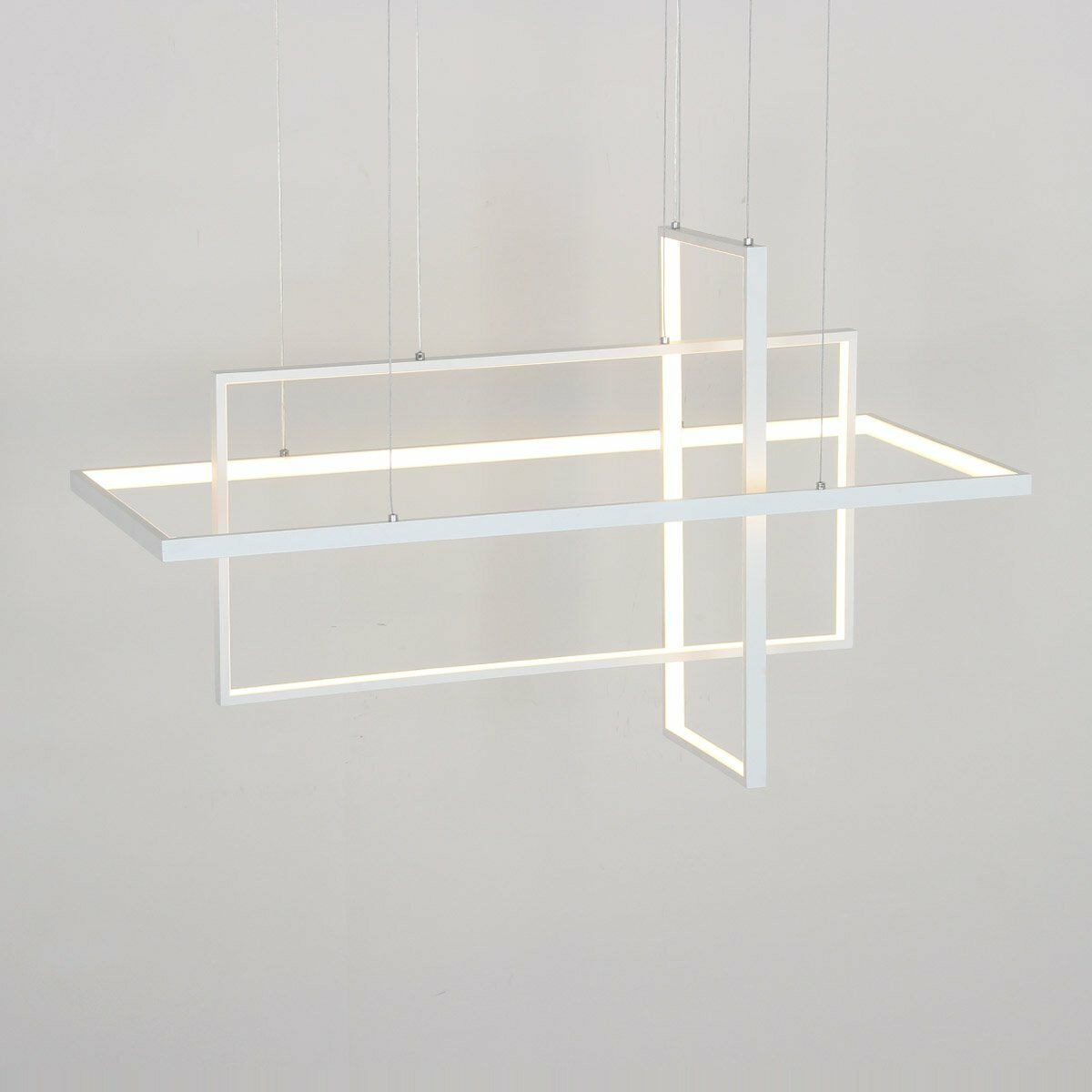 Geometric White Chandelier