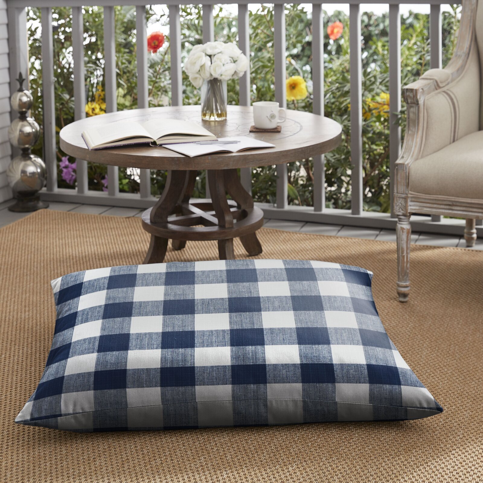 Gingham Large Floor Cushion 