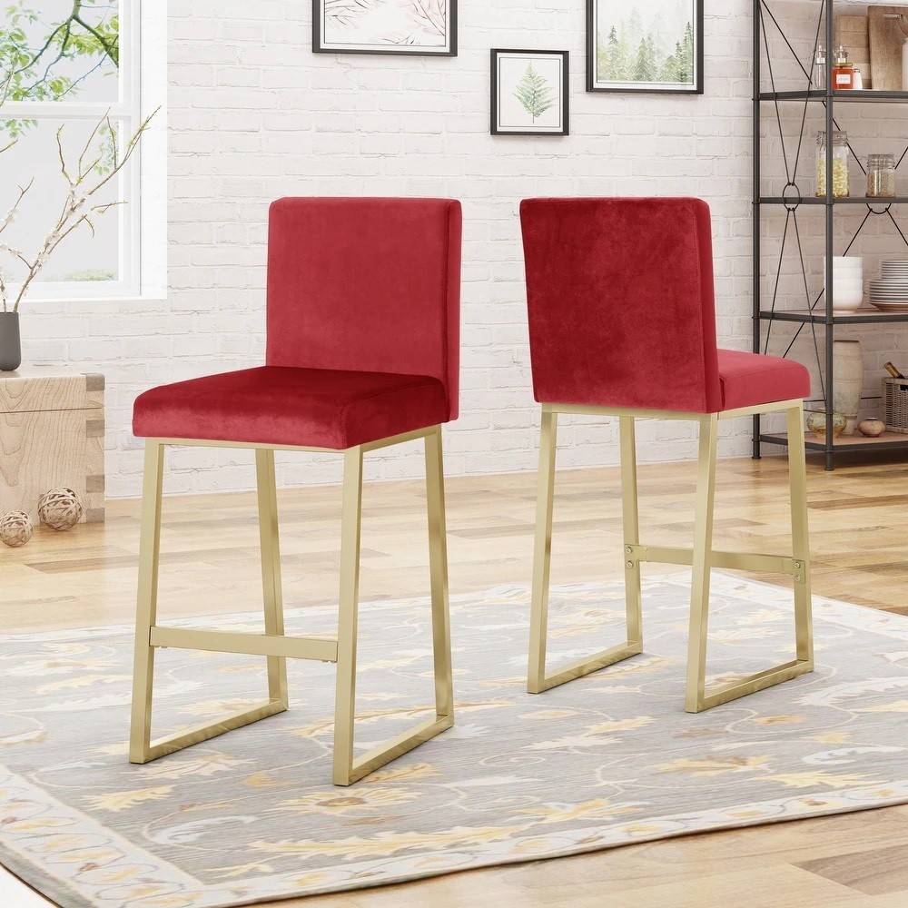Glamorous Wrought Iron Bar Stools with Backs