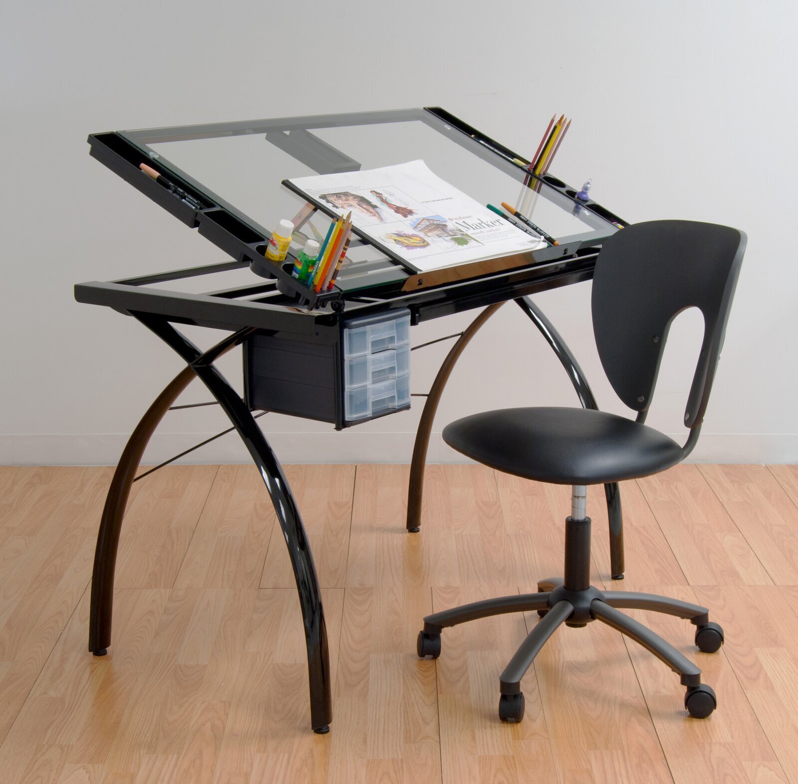 Glass Drafting Table