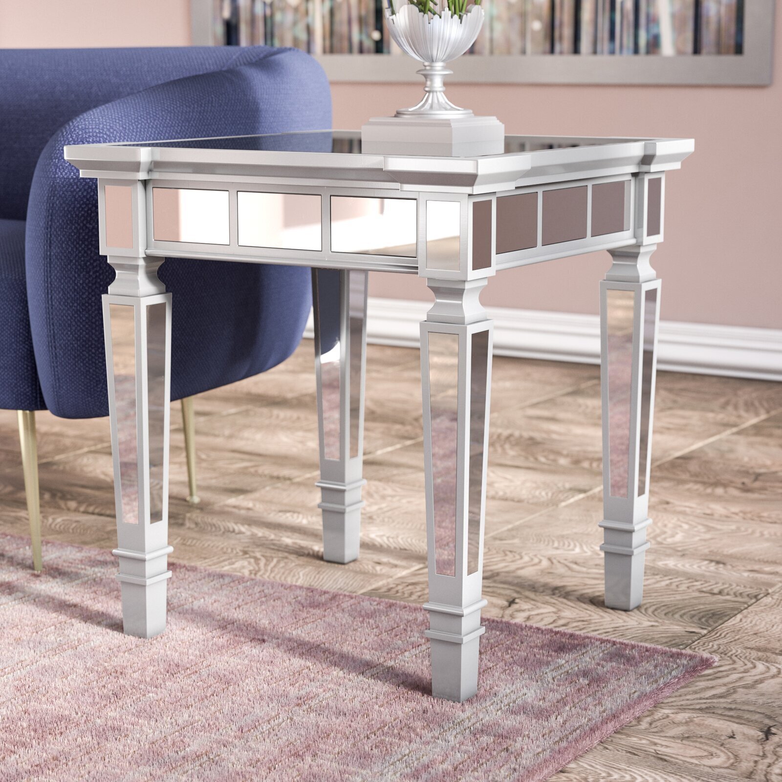 Glitzy Glam Mirror Tiled Table