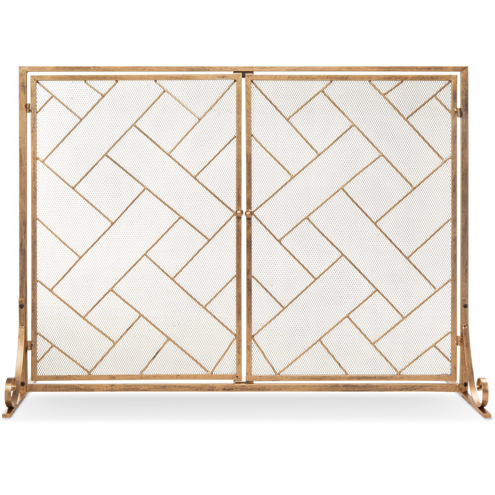 Gold Decorative Fireplace Screen