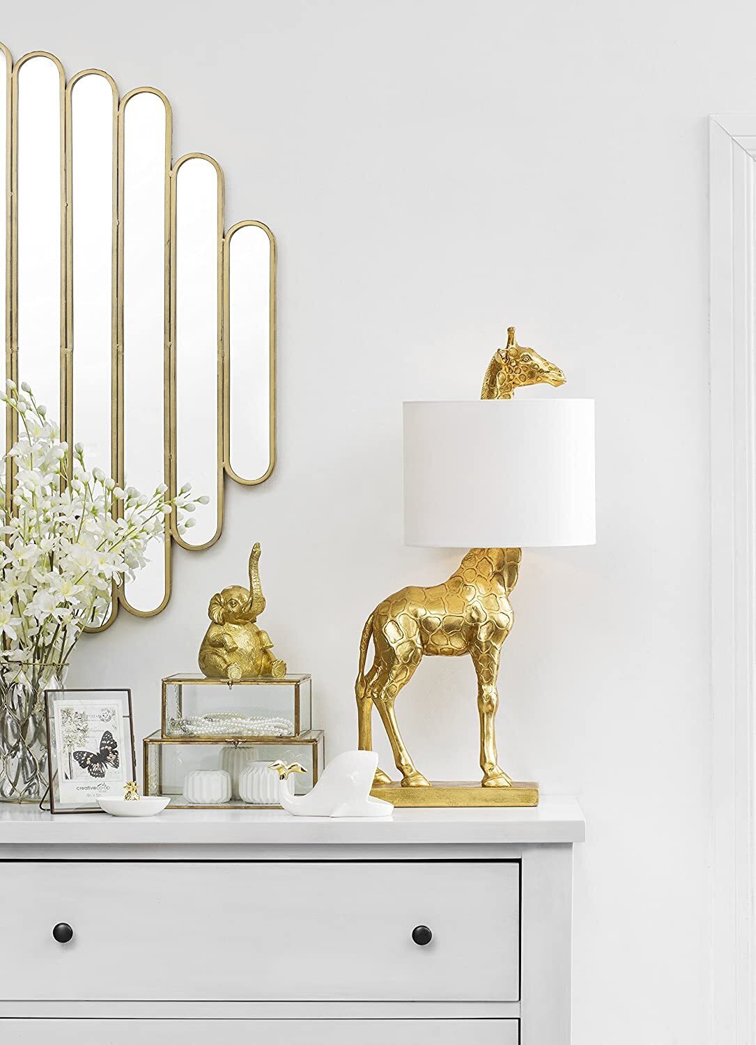 Gold Giraffe Modern Table Lamp