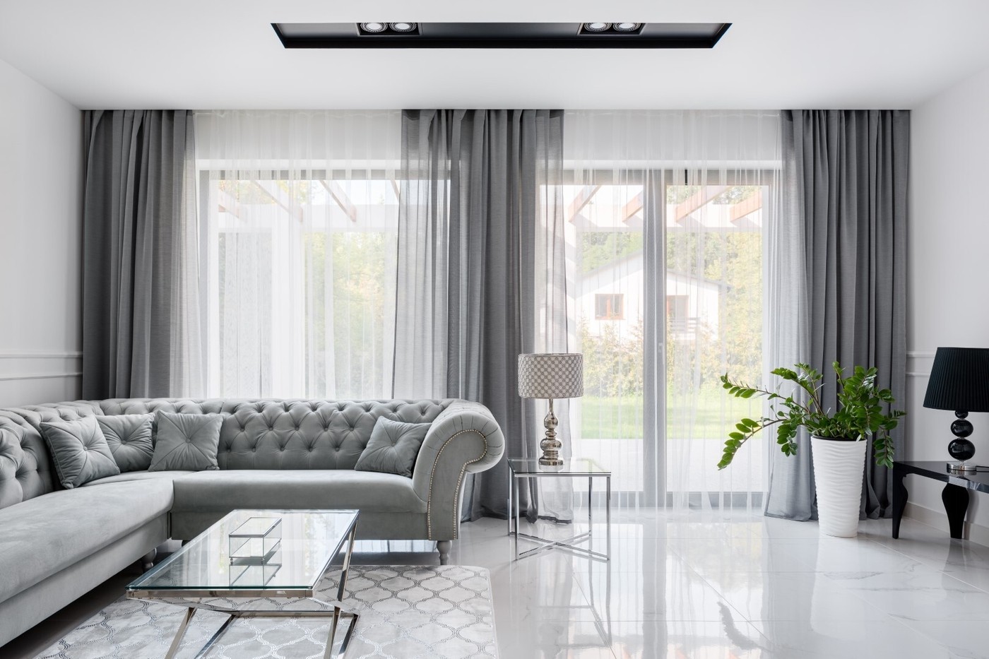 Gray living room