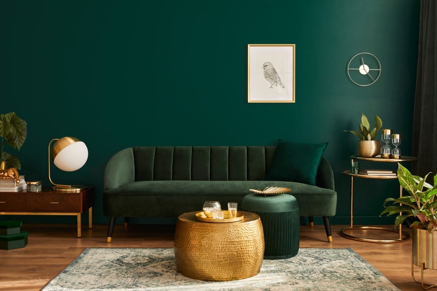 Green luxury living room