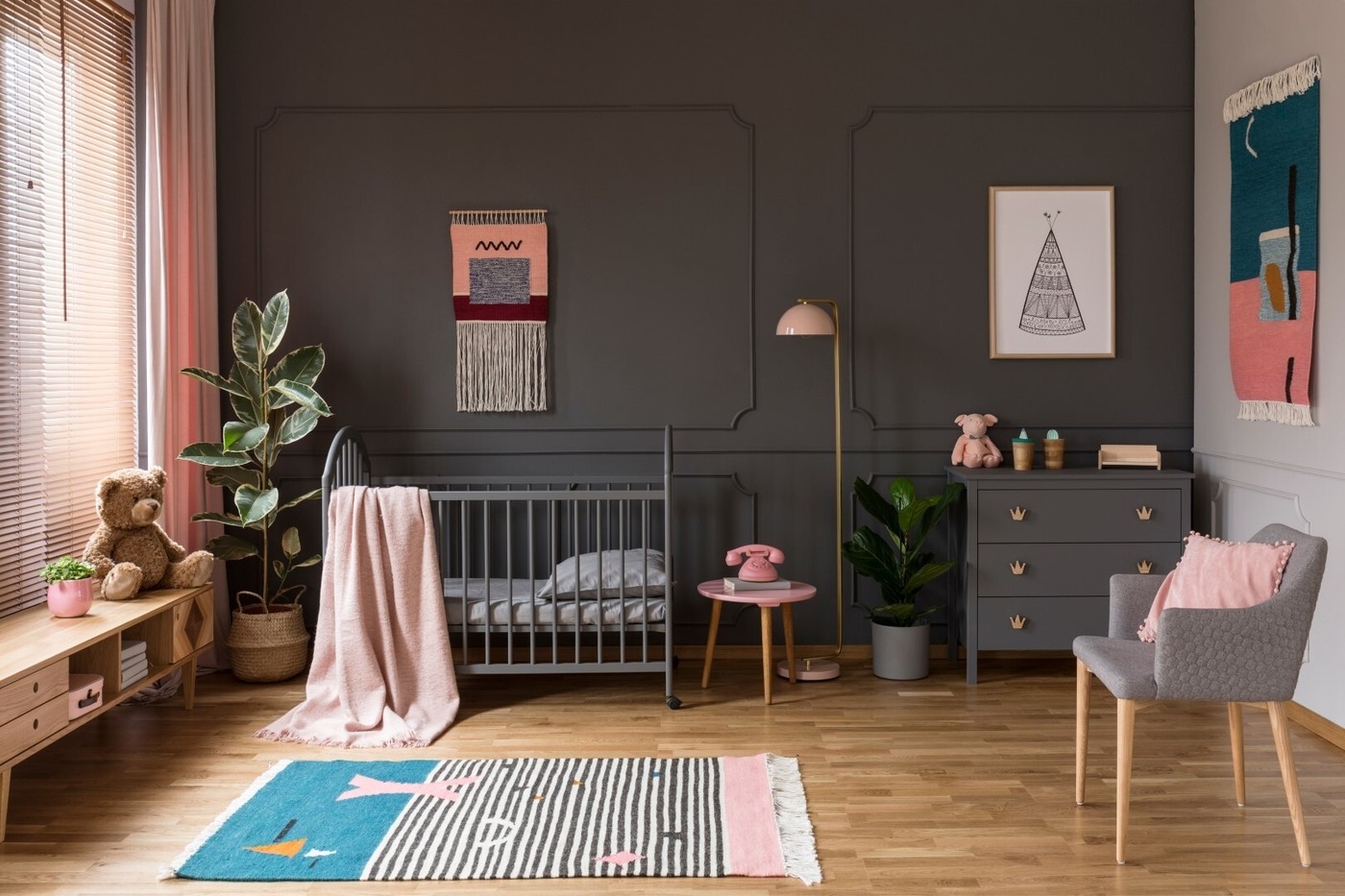 Grey baby room