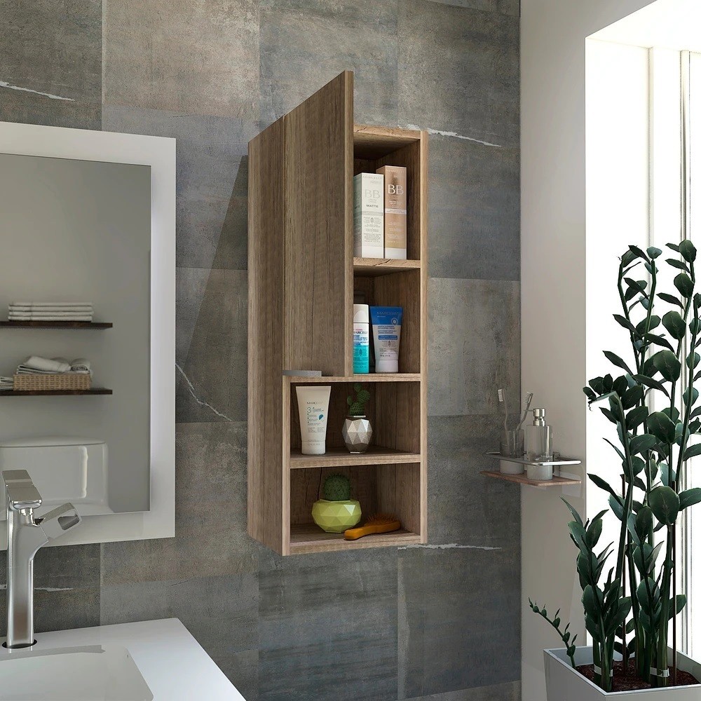 Half Open Thin Medicine Cabinet